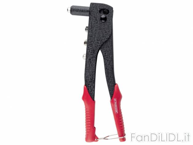 Set rivettatrice Parkside, prezzo 7.99 € 
- Con 4 diverse teste di chiodi (chiave ...