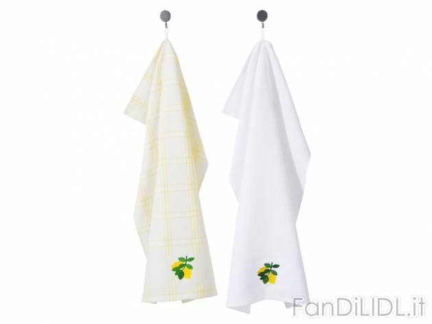 Asciugapiatti ricamati 45 x 75 cm, 2 pezzi Ernesto, prezzo 3,99 &#8364; per ...