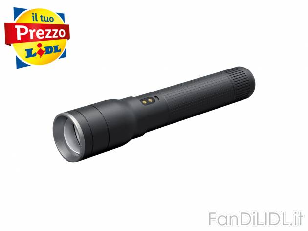 Torcia a LED con Powerbank Crivit, prezzo 17.99 &#8364; 
- Flusso luminoso: ...