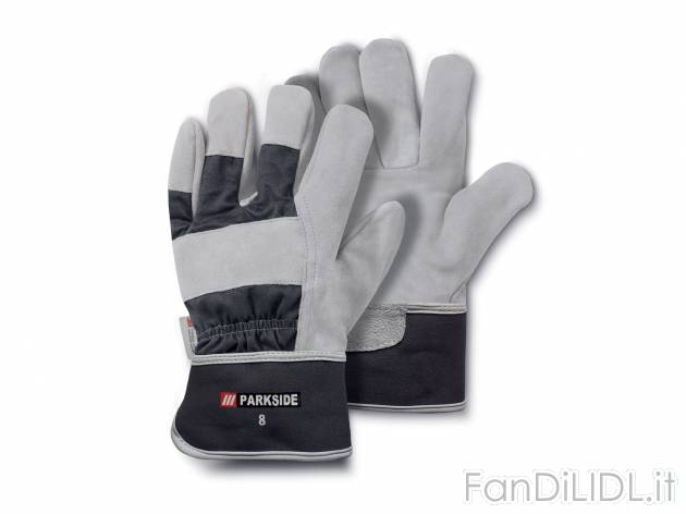 Guanti da lavoro Parkside, prezzo 6.99 &#8364; 
- Protettivi categoria 2
- Palmo ...