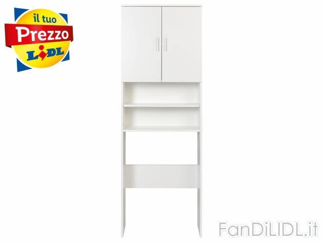 Mobile per lavatrice Livarno, prezzo 34.99 € 
- Ripiani regolabili in altezza
- ...