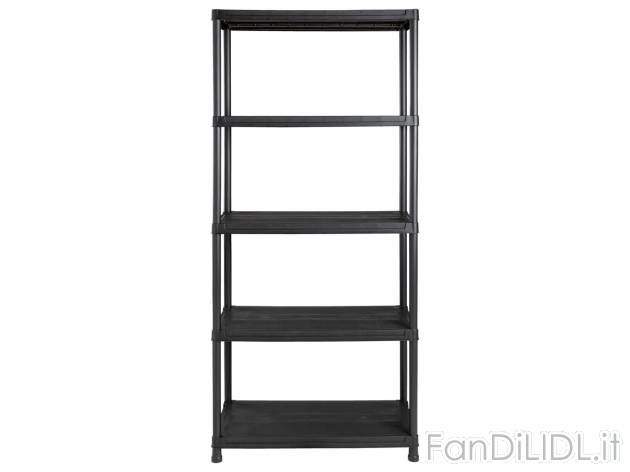 Scaffale a 5 ripiani Livarno, prezzo 24.99 € 
- Max. portata (ciascun ripiano): ...