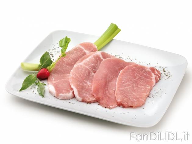Fettine di lonza di suino , prezzo 2,89 &#8364; per 400 g, € 7,23/kg EUR. ...