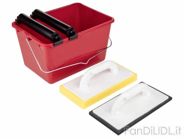 Set di pulizia per piastrelle Parkside, prezzo 11.99 &#8364; 
5 pezzi 
In dotazione
- ...