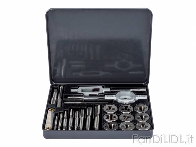 Set maschi e filiere Parkside, prezzo 12.99 &#8364; 
21 pezzi 
In dotazione
- ...