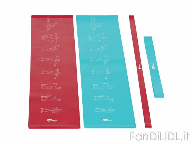 Set fasce elastiche Crivit, prezzo 5.99 € 
4 pezzi 
- Da medio a pesante oppure ...