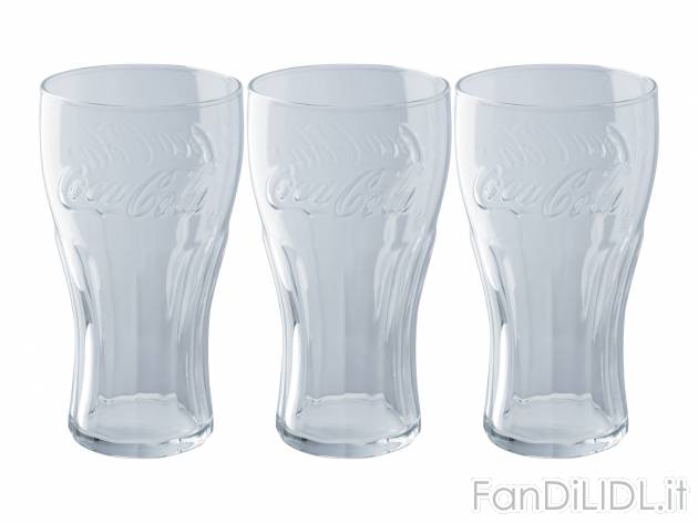Bicchieri Coca-cola, prezzo 2.99 &#8364;  
2 o 3 pezzi
Caratteristiche