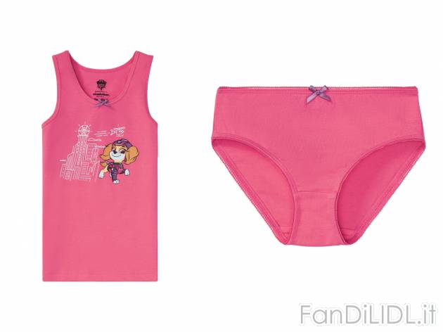 Coordinato intimo per bambina Paw Patrol Oeko-tex, prezzo 3.99 € 
Misure: 2-10 ...