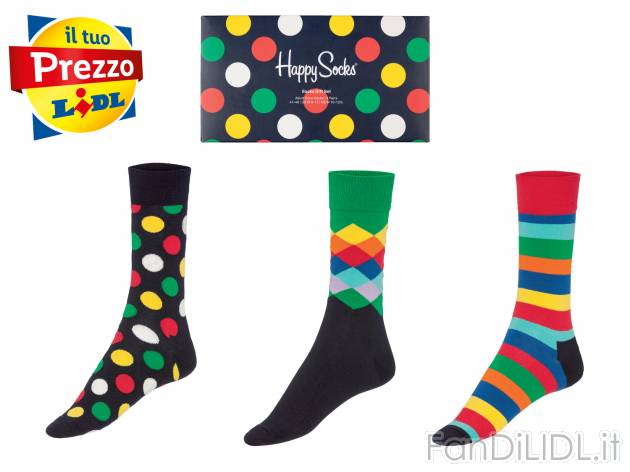 Calze Happy Socks Happy-socks, prezzo 14.99 € 
3 paia - Misure: 36-46
Taglie ...