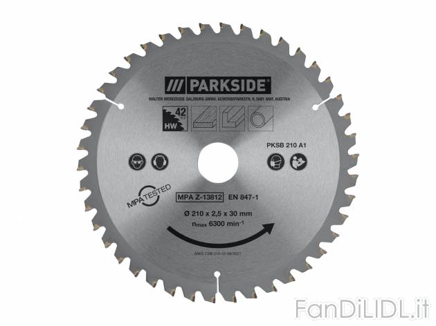 Lama per sega circolare Parkside, prezzo 4.99 &#8364; 
- Numero di giri: max. ...