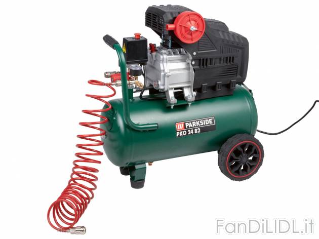 Compressore Parkside, prezzo 99.00 € 
24 L 
- Motore a bassa rumorosità e a ...