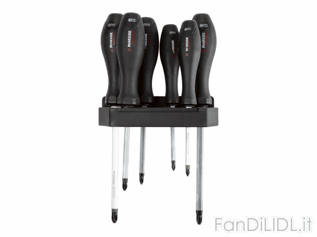 Set cacciaviti/scalpello Parkside, prezzo 14.99 € 
13 pezzi 
- Con punte magnetiche ...