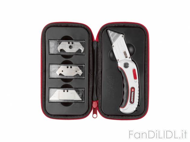 Set taglierino con lame intercambiabili Parkside, prezzo 9.99 € 
In dotazione
- ...