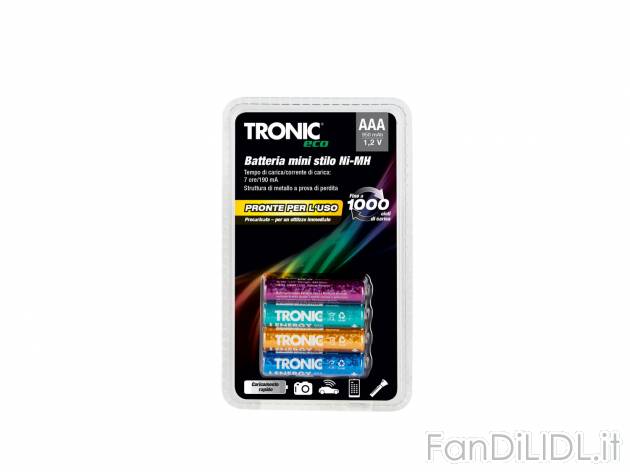 Batterie ricaricabili, 4 pezzi , prezzo 3.99 &#8364; per Alla confezione 
A ...