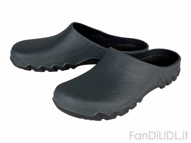 Clogs da giardino per uomo Livergy, prezzo 6.99 &#8364; 
Misure: 40-47 
- Soletta ...