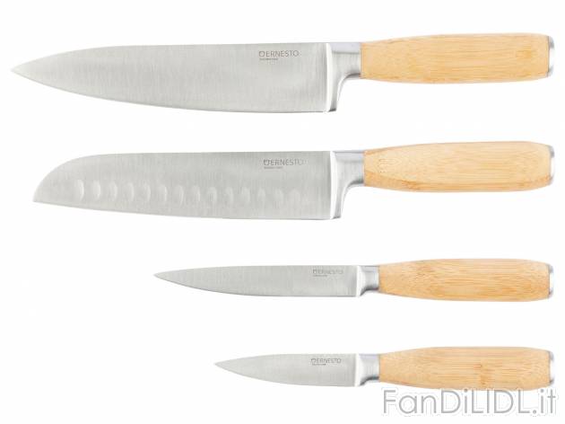 Coltelli con manico in bambù o in acciaio Ernesto, prezzo 7.99 &#8364; 

Caratteristiche
 ...