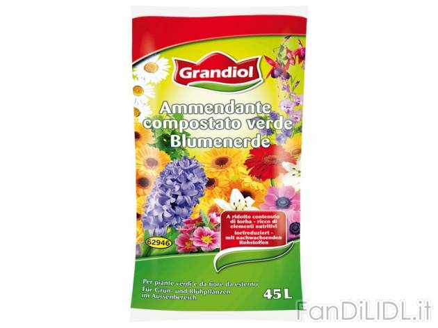 Terriccio per piante fiorite , prezzo 2,49 &#8364; per Alla confezione 
-  45 litri
