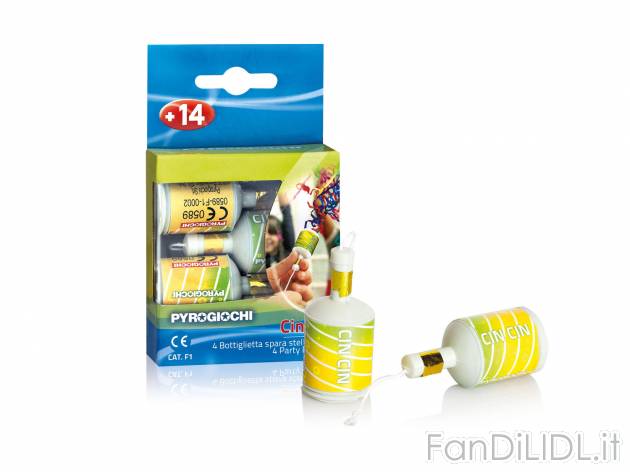 Bottigline “CIN CIN” spara stelle filanti , prezzo 0.99 &#8364; per Alla ...