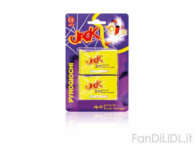 Petardi “Jack” , prezzo 2.49 &#8364; per Alla confezione 
-  40 pezzi