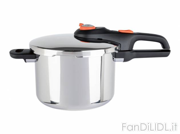 Pentola a pressione Tefal, prezzo 49.00 &#8364; 
6 L 
- Cestello per cottura ...
