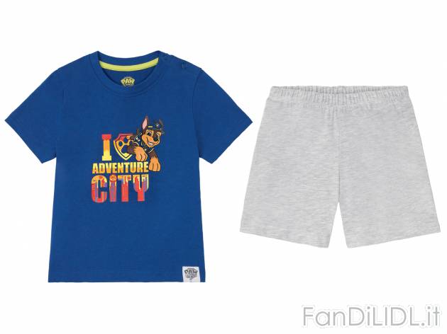 Pigiama corto da bambino Paw Patrol Oeko-tex, prezzo 4.99 € 
Misure: 2-10 anni
Taglie ...