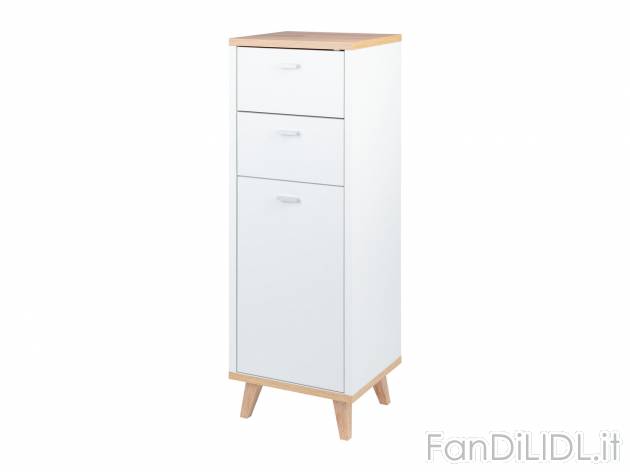 Mobiletto da bagno con 1 anta e 2 cassetti Livarno, prezzo 49.00 € 
- Ripiano ...
