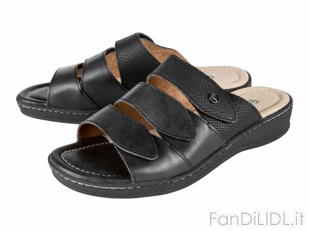 Ciabatte comfort da donna Footflexx, prezzo 12.99 € 
Misure: 36-40 
- Soletta ...