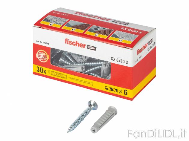 Set viti e tasselli o set tasselli Fischer, prezzo 4.99 &#8364;  

Caratteristiche