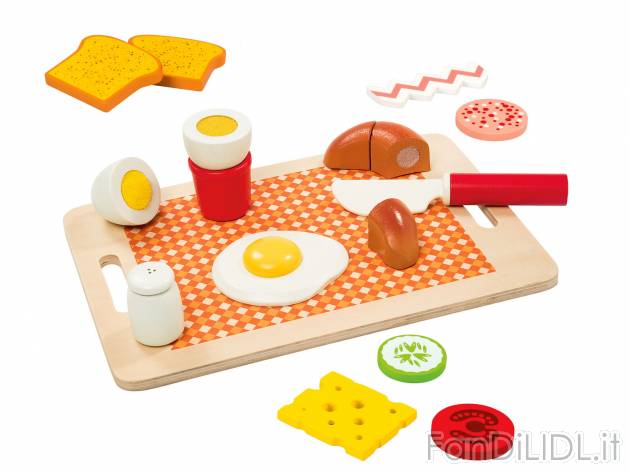 Gioco alimenti in legno , prezzo 6.99 &#8364; per Al set