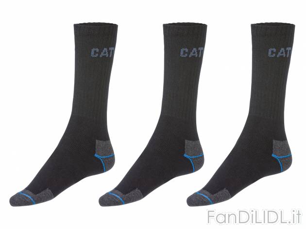 Calze da lavoro per uomo Cat, prezzo 6.99 &#8364; 
3 paia - Misure: 39-46
Taglie ...