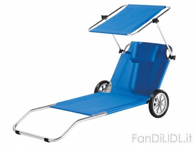 Sdraio-trolley da spiaggia blu/a righe , prezzo 24,99 &#8364; per Alla confezione ...