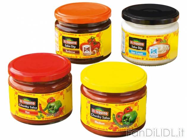 Salse Dip , prezzo 1,29 &#8364; per 300/330 g, € 4,30-3,91/kg EUR. 
- Nei ...