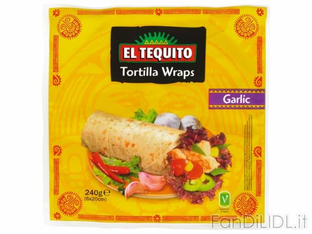 Tortillas , prezzo 0,99 &#8364; per 240 g, € 4,13/kg EUR. 
- Nelle varianti ...