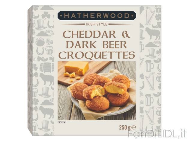 Crocchette di Cheddar e birra scura , prezzo 2.49 EUR 
Crocchette di Cheddar e ...