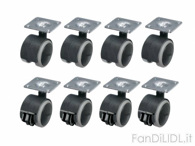 Set rotelle per mobili, 4 o 8 pezzi , prezzo 5.99 &#8364; per Al set 
- Per ...