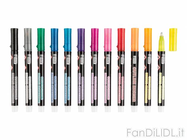 Pennarelli United Office, prezzo 6.99 € 
12 pezzi 
- Tratto argentato con contorno ...