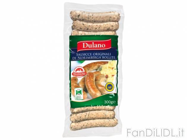 Salsicce di Norimberga IGP , prezzo 2,29 &#8364; per 300 g, € 7,63/kg EUR. ...