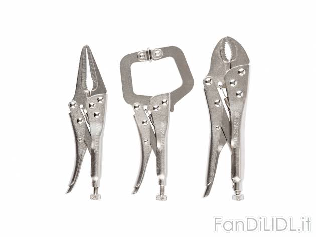 Set pinze regolabili autobloccanti Parkside, prezzo 8.99 &#8364; 
3 pezzi 
- ...