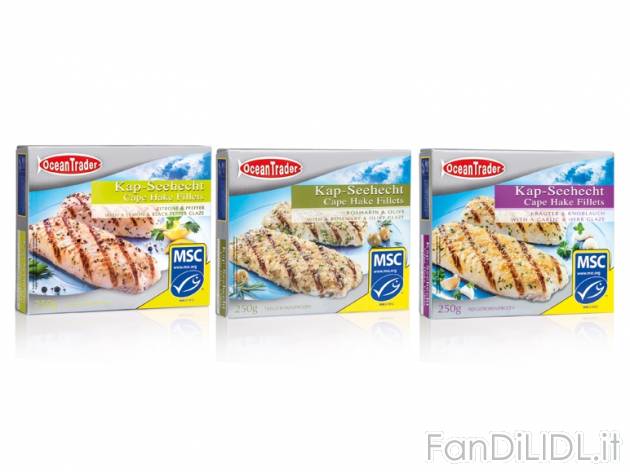 Filetti di nasello sudafricano , prezzo 2,19 &#8364; per 250 g, € 8,76/kg ...