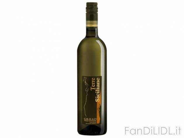 Grillo di Sicilia IGP , prezzo 1,29 &#8364; per 0.75 l, € 1,72/l EUR. 
- 12,5% ...
