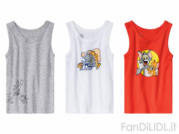Canotta da bambino Tom-and-jerry, prezzo 6.99 &#8364; 
3 pezzi - Misure: 1-6 ...