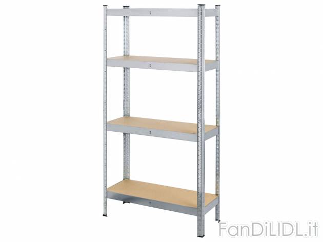 Scaffale in metallo con 4 ripiani Parkside, prezzo 29.99 &#8364; 
- Struttura ...