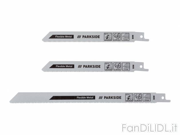 Lame per seghetto elettrico Parkside, prezzo 3.99 &#8364; 
3 pezzi 
- Per legno, ...