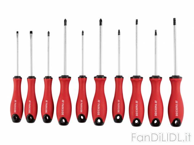 Set cacciaviti Parkside, prezzo 8.99 &#8364; 
10 pezzi 
- Con punte magnetiche ...