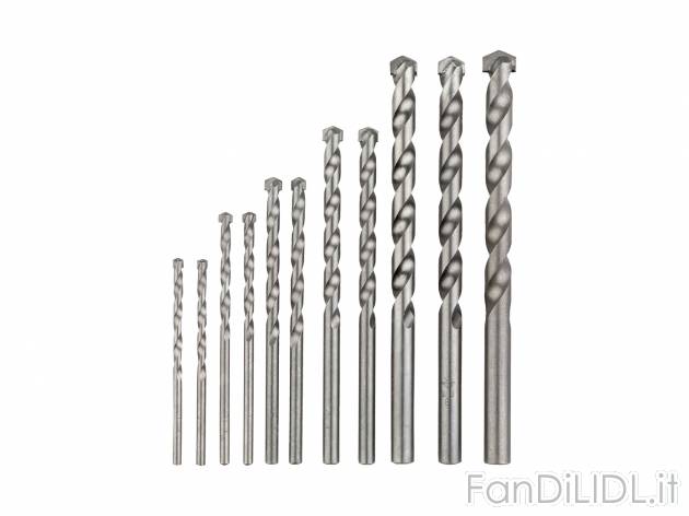 Set punte per trapano Parkside, prezzo 4.99 € 
11 pezzi 
- Per pierta, per legno ...