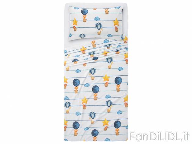 Completo lenzuola per bambini Livarno, prezzo 19.99 &#8364; 
- Puto cotone
- ...
