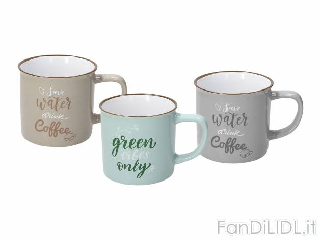 Set tazze Tognana_1, prezzo 7.49 € 
3 pezzi 
- Adatte a microonde e lavastoviglie
- ...