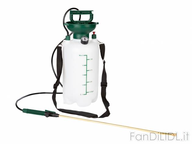 Spruzzatore manuale a pressione Parkside, prezzo 12.99 &#8364; 
5 L 
- Tubo ...
