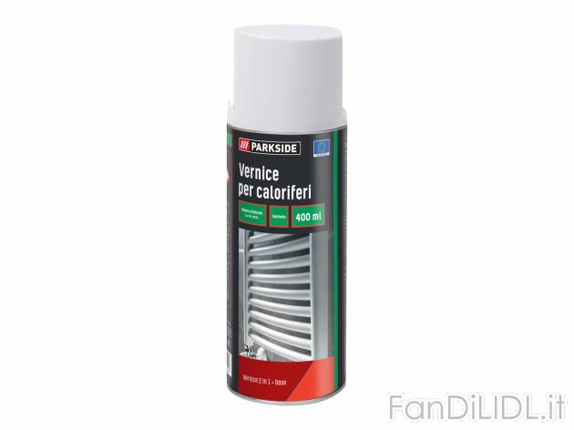 Vernice trasparente o colorata spray Parkside, prezzo 3.99 &#8364; 
400 ml 
- ...