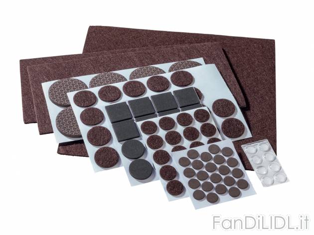 Set feltrini, cunei fermamobili/porte o piedini con feltro Parkside, prezzo 1.99 ...